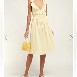 Loup Charmant Yellow Ruffle Dress